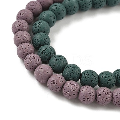 Handmade Porcelain Imitation Lava Rock Beads Strands PORC-P032-06M-1