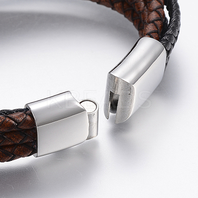 Leather Cord Multi-strand Bracelets BJEW-F325-21P-1