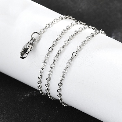 Non-Tarnish 304 Stainless Steel Cable Chain Necklaces NJEW-F248-23B-P-1