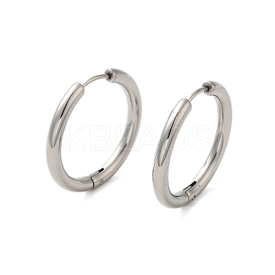 Tarnish Resistant 304 Stainless Steel Hoop Earrings LS-EJEW-P177-P-24-1
