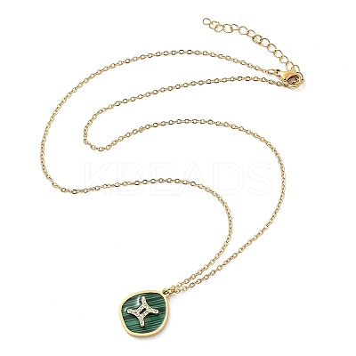 304 Stainless Steel Micro Pave Cubic Zirconia constellation Pendant Necklaces NJEW-R021-01G-03-1