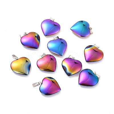 Electroplate Non-magnetic Synthetic Hematite Pendants G-I315-01A-1