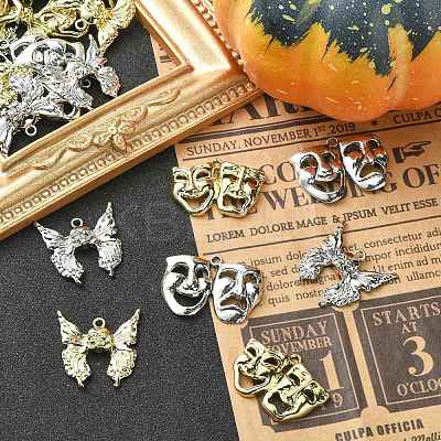 20Pcs 4 Styles Alloy Pendants PALLOY-CJ0002-45-1