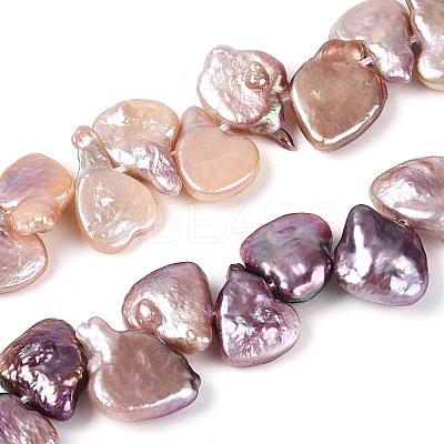 Natural Baroque Keshi Pearl Beads Strands PEAR-N020-P23-01A-1