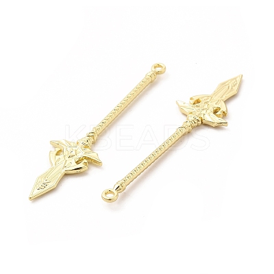 Rack Plating Alloy Big Pendants PALLOY-E025-16G-1