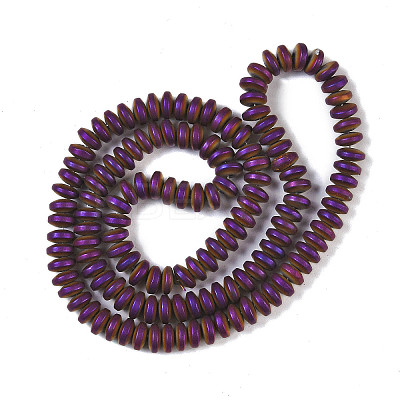 Electroplated Synthetic Non-magnetic Hematite Beads Strands G-E618-08H-1