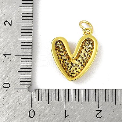 Brass Micro Pave Cubic Zirconia Pendants KK-B114-03G-1