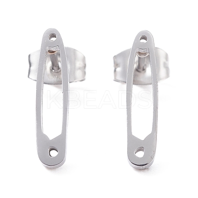 Non-Tarnish 304 Stainless Steel Stud Earrings Findings EJEW-Z017-02P-1