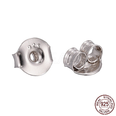 Anti-Tarnish Rhodium Plated 925 Sterling Silver Ear Nuts STER-K167-041P-1