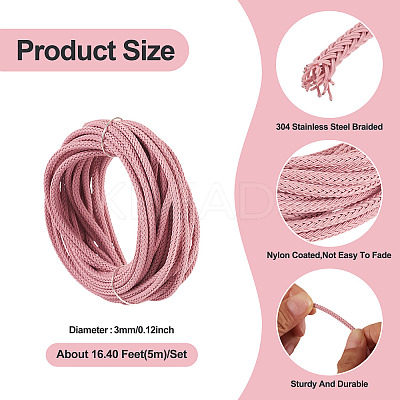 5M Nylon Coated 304 Stainless Steel Braided Wires TWIR-TA0001-08A-1