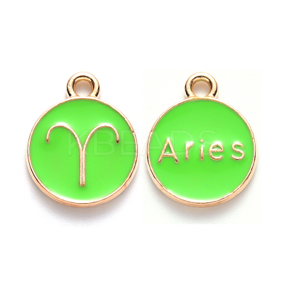 Alloy Enamel Pendants X-ENAM-S124-01B-06A-1