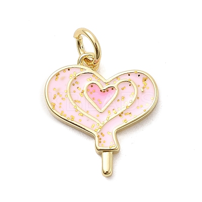 Brass Enamel Pendants KK-P338-32G-02-1