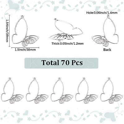 70Pcs Tibetan Style Alloy Pendants TIBE-SC0002-22AS-1