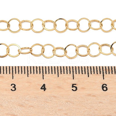 Ion Plating(IP) 304 Stainless Steel Cable Chain Necklaces MAK-G006-01G-1