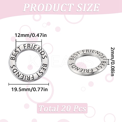 20Pcs Tibetan Style Alloy Linking Rings TIBE-SC0001-96-1