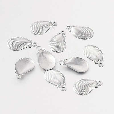 Shell 316 Surgical Stainless Steel Filigree Charms LS-X-STAS-M258-13-1