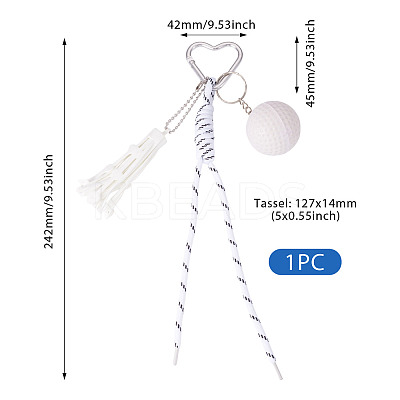 1Pc Cotton Braided Pendant Decorations AJEW-TA0002-56D-1