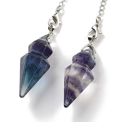 Natural Fluorite Pointed Dowsing Pendulums G-K338-12P-07-1