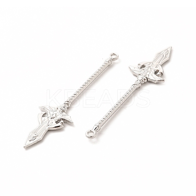 Rack Plating Alloy Big Pendants PALLOY-E025-16P-1