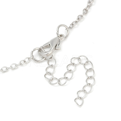 Alloy and Glass Pendant Necklaces PW-WG44FA7-01-1