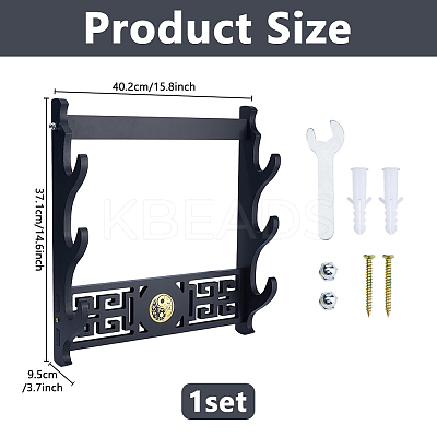 MDF Boards Sword Katana Holder Stands ODIS-WH0099-184B-1