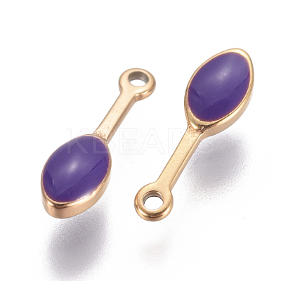 Ion Plating(IP) 304 Stainless Steel Enamel Charms STAS-F224-05C-1