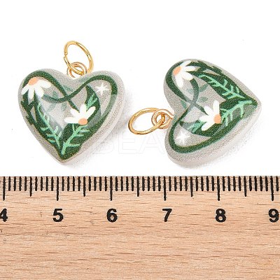 Printed Opaque Acrylic Pendants SACR-P036-01D-G-1