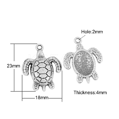 Tibetan Style Alloy Pendants TIBEP-Q022-AS-LF-1