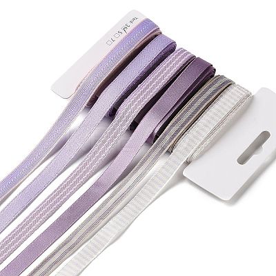 18 Yards 6 Styles Polyester Ribbon SRIB-Q022-B01-1