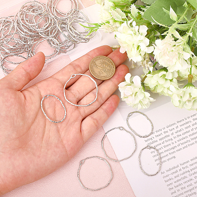 64Pcs 2 Styles Alloy Open Back Bezel Pendants FIND-CA0009-34B-1