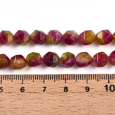 Dyed Natural White Jade Beads Strands G-T139-8mm-45I-1