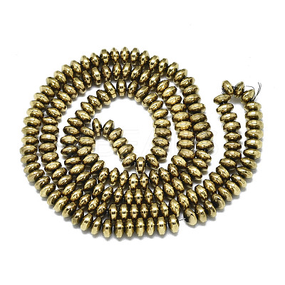 Electroplate Non-magnetic Synthetic Hematite Beads Strands G-S352-58-1