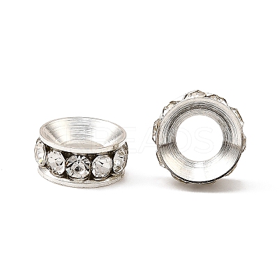 Brass Rhinestone Spacer Beads RB-A020-12mm-01S-1