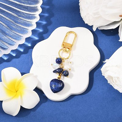 Natural Lapis Lazuli Pendant Decorations HJEW-JM04150-02-1