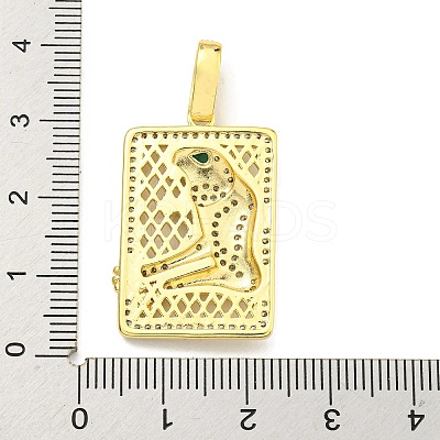 Brass Micro Pave Cubic Zirconia Pendants KK-K354-16G-G-1