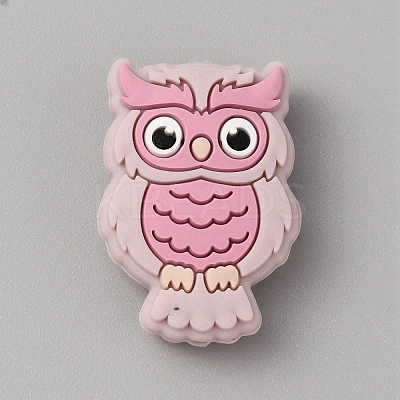 Owl Food Grade Eco-Friendly Silicone Beads LS-SIL-WH0019-26F-1