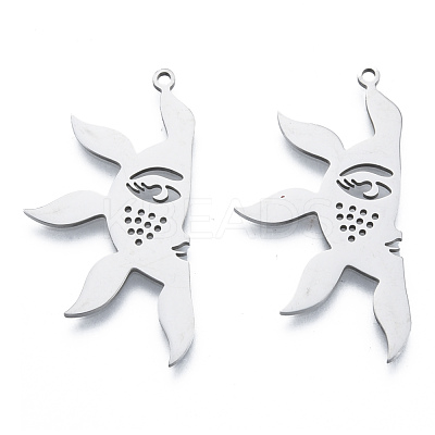 Non-Tarnish 201 Stainless Steel Pendants STAS-N090-LA955-1-1