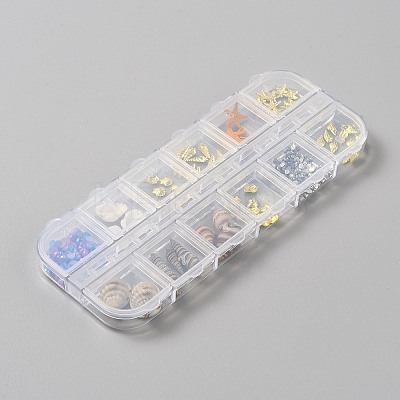 Natural Shell & Resin & Plastic & Alloy Nail Art Decoration MRMJ-WH20003-02H-1