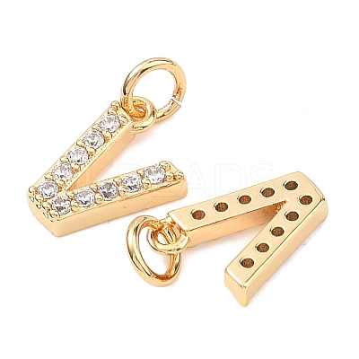 SHEGRACE Brass Micro Pave Clear Cubic Zirconia Pendants XGRQ29776-394G-V-1