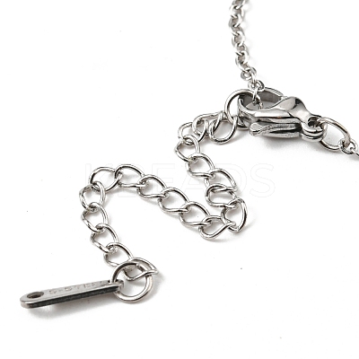 Non-Tarnish 201 Stainless Steel Hollow Sun Pendant Necklace with Cable Chains NJEW-Q317-31P-1