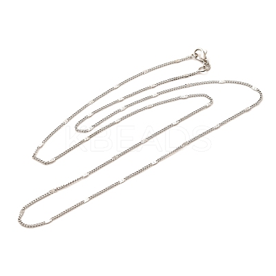 2mm Rack Plating Brass Twisted Chain Necklaces for Women Men MAK-L044-61P-1