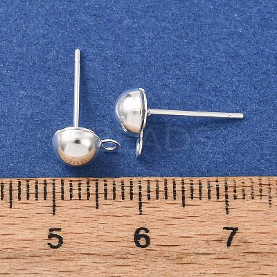 Brass Stud Earring Findings KK-G604-01S-03-1