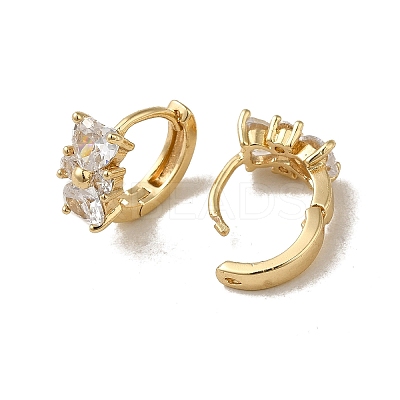 KC Gold Plated Brass Micro Pave Cubic Zirconia Hoop Earring EJEW-L271-11KCG-06-1