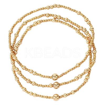 3Pcs CCB Plastic Beads Stretch Bracelets for Women ZW2963-1