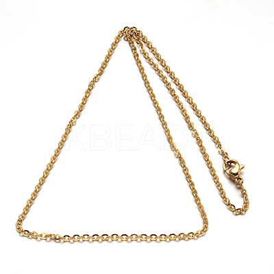 Ion Plating(IP) 304 Stainless Steel Cable Chain Necklace STAS-L164B-01G-1