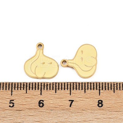 Vegetables 304 Stainless Steel Enamel Charms STAS-C137-02J-G-1