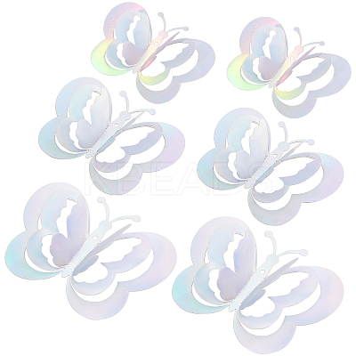 3Set 3D Butterfly PVC Mirrors Wall Stickers DIY-CN0001-85B-1