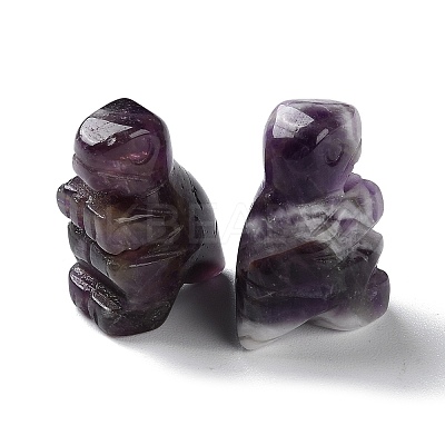 Natural Amethyst Carved Healing Dinosaur Figurines G-B062-07C-1