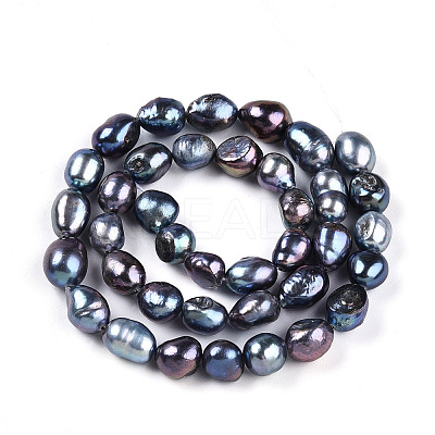 Natural Cultured Freshwater Pearl Beads Strands PEAR-N014-08K-1
