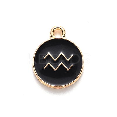 Alloy Enamel Pendants ENAM-S124-01B-08J-1